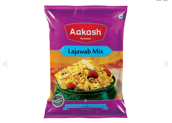 Customized Printing And Size Snack Food Packaging For Cracker Chips Dried Nuts , Aluminum Foil Metalized Layer