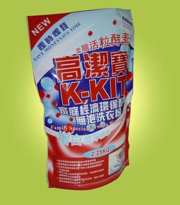 Laminated Custom Plastic Stand Up Pouch Bags , Detergent Packaging Pouches 2.25kg
