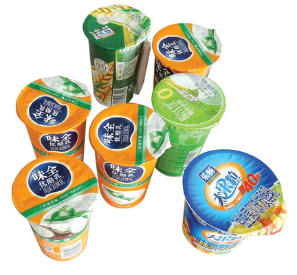 Beautiful PET PP PS Cup / Tray Peelable Lidding Film Plastic Cup Sealing Film