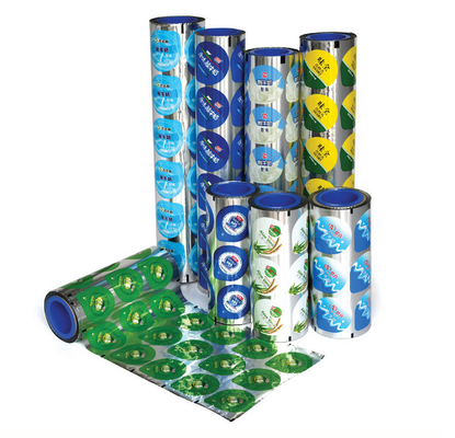 PET Aluminium Printed Easy Peel Lid Film For Butter / Jam Cup Packaging