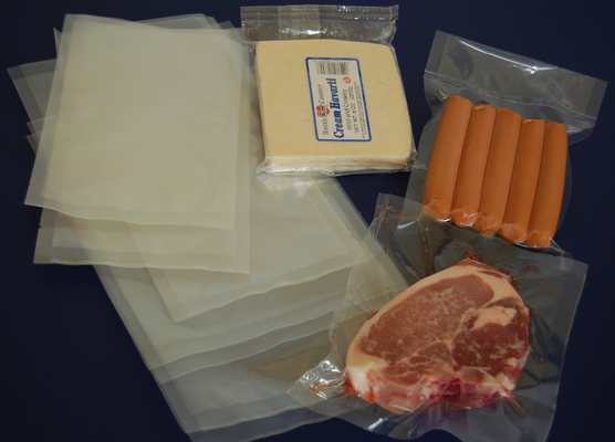 PET / NY / PE Film Sealed Vacuum Packaging Bags For Meat , Sausage