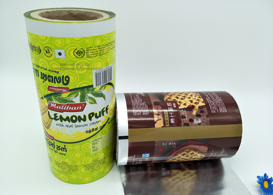 Custom Printing Metalize Foil Moistureproof Laminating Film Roll packaging, Snack Cookies Packaging Film Roll