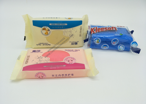 Soap Packaging Film in Roll , Clear Roll Film with beautiful printing , Good Sealing Material BOPP/CPP