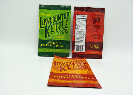Custom Printing Heat Sealing PET / MET PET / PE BOPP / MET CPP Laminated Aluminum Foil Potato Chips Bag