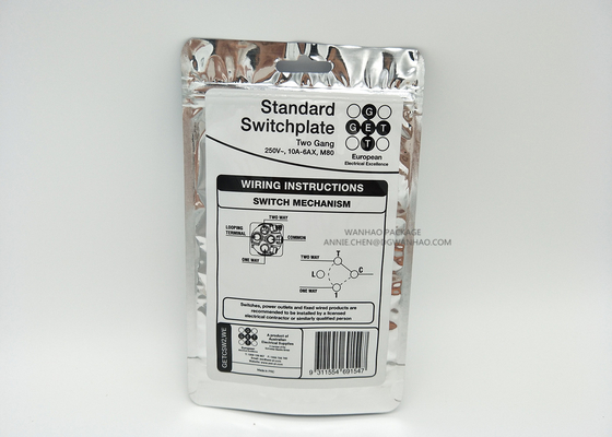 Custom Printed With zipper transparent aluminum foil packaging bag For Snack Nuts Coffee Food Packaging
