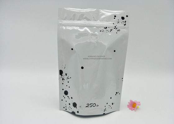 Silver zip lock aluminum foil bag Custom Printed Metalize Foil Bag Stand Up With Resealable Zipper Long Shelf Life