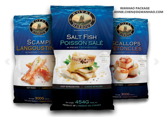 Low Temperature Resistance Frozen Food Packaging Bag For Vegetable, Fish, Seafood, Shrimp Packaging