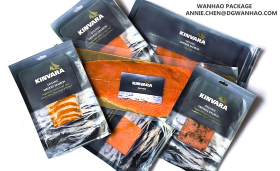 3 sides seal Custom Printed Vacuum packaging Bag, PA Laminated PE Printed Vacuum Pouches