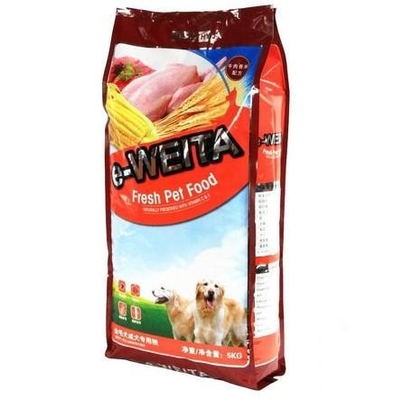 Heavy Duty Quad Seal Pet Food Packaging / Side Gusseted Pet Food Bag 15kg